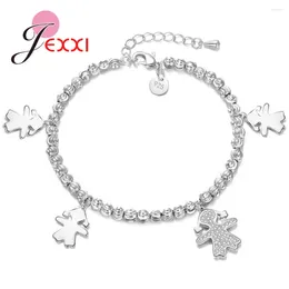 Bracelets de liaison Beau Baby Shape Pendant Bracelet blanc 925 Silver Silver Luxury Gift romantique pour amant / petite amie / sœur / mère