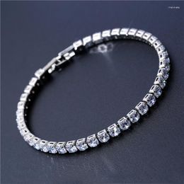 Link armbanden luxe kubieke zirkonia witte tennis armband keten voor vrouwen mannen goud zilveren kleur hand cz homme sieraden