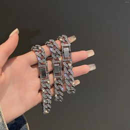 Lien Bracelets Designer De Luxe Bijoux Brillant Charme Cubain Bracelet Pour Femmes Déclaration Esthétique Accessoires Hommes Mode Steampunk