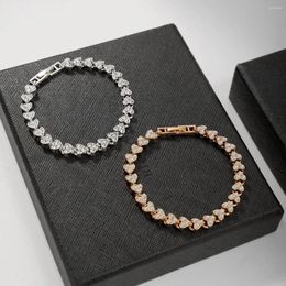 Bracelets de liaison chaîne géométrique en cristal romain luxe pour femmes tendance 2024 goth en plein régime charme de joes