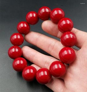 Bracelets à maillons pour femmes, vente directe du fabricant, 18mm, sang de poulet, rouge chinois