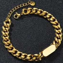 Bracelets à maillons hommes femmes Steampunk indéfini luxe acier inoxydable titane Couple Bracelet Hallyu accessoires surnaturel