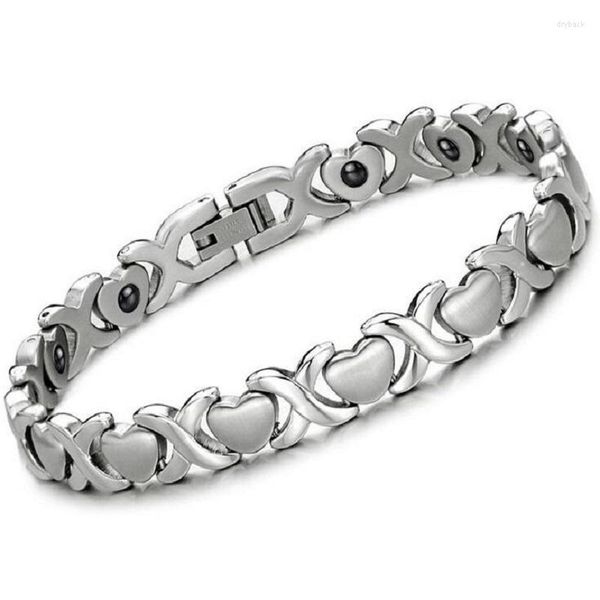 Lien Bracelets Hommes Amour Forme Bracelet Magnétique Sain - Aimants De Thérapie De Puissance Bracelets Unisexe Pour Femmes Bijoux