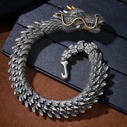 Bracelets Bracelets Bracelet en titane en acier Hip Hop Dragon Viking Viking Punk Style Power Symbole