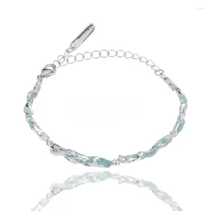 Bracelets à maillons couleur menthe pour femmes/Collection de poètes errants artisanat petits et haut de gamme accessoires de sensation