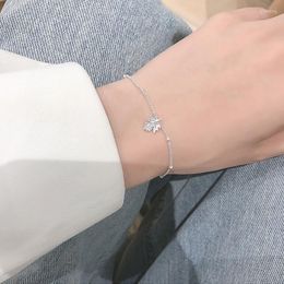 Link Armbanden ModaOne Eenvoudige Zoete Leuke Ketting Koreaanse Zilveren Kleur Koperen Armband Voor Vrouwen Zus Mode Trendy Dainty Sieraden