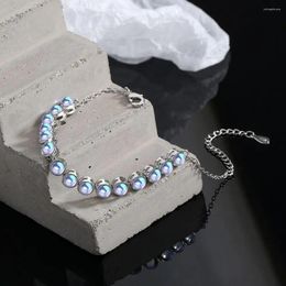 Bracelets à maillons en pierre de lune pour femmes, perles de cristal, brillants, réglables, bijoux féminins, cadeaux de haute qualité