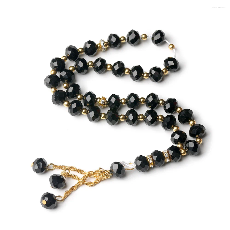 Bracelets à maillons musulmans 33 perles, Bracelet de prière, chapelet en cristal, cadeau du Ramadan, culte, cérémonie Misbaha, accessoires de bijoux religieux