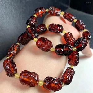 Bracelets à maillons Pixiu en opale de sang naturel pour femmes, tendance, guérison Reiki, élastique, Yoga, énergie, bijoux cadeau, 1 pièce