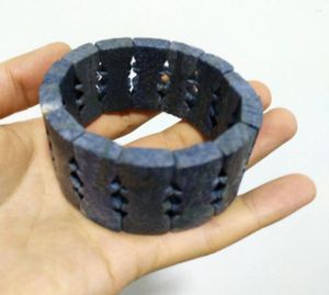 Bracelets à maillons Bracelet en pierre précieuse de corail bleu naturel, bijoux. 35 mm de largeur, 1 pièce.