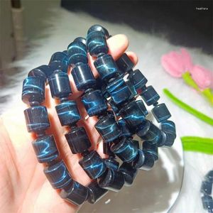 Bracelets liens bracelet de perle de seau de pierre de pierre de tigre bleu naturel
