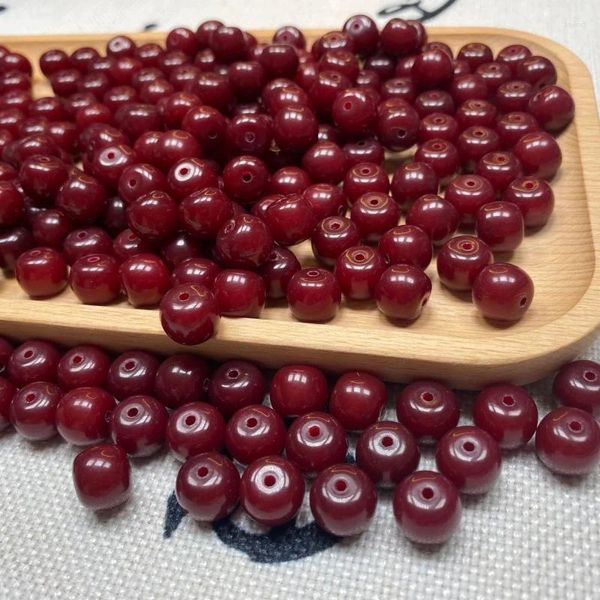 Lien bracelets bodhi naturel cerise racine rouge perles éparpillées artisanat semence rosaire de bouddha en gros