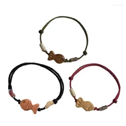 Bracelets de liaison bracelet de poisson à charme naturel coton