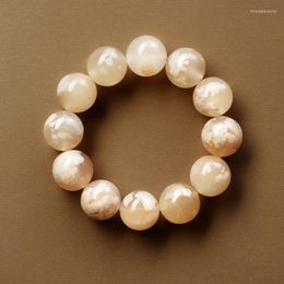 Bracelets à maillons en Agate cerise naturelle, perles surdimensionnées, Aura romantique élégante pour femmes