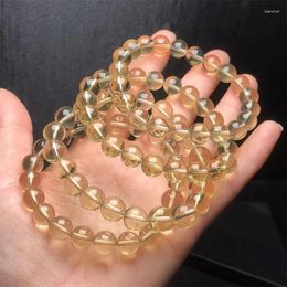 Bracelets à maillons en Citrine naturelle, à la mode, de guérison, personnalisés pour hommes et femmes, bijoux en pierres précieuses, cadeau pour amoureux, 1 pièce, 9MM