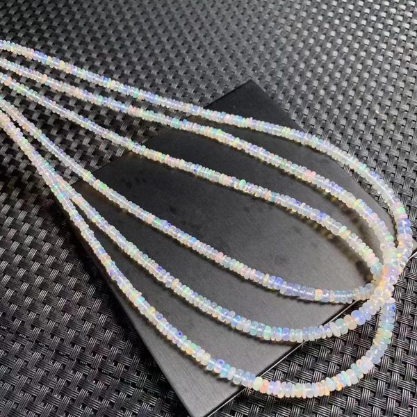 Bracelets liens collier de clavicule opale colorée de couleur naturelle Fashion Crystal Quartz bijoux de pierre de pierre Reiki Guérison Cadeau pour femmes 1pcs 4-4,5 mm