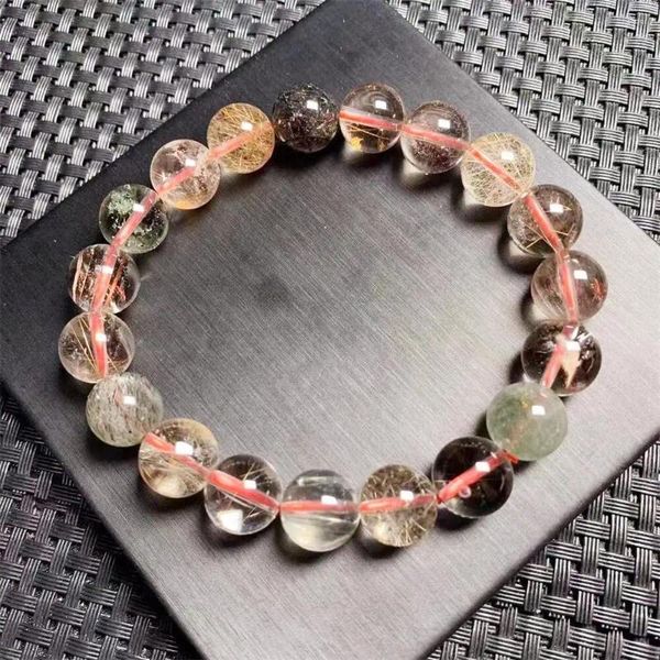 Bracelets à maillons en Quartz rutilé de couleur naturelle, bijoux en pierres précieuses en cristal à la mode, cadeau de guérison Reiki pour femmes, 1 pièce