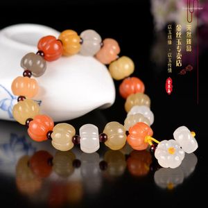 Bracelets à maillons Bracelet de Jade coloré naturel femmes bijoux fins Bracelet véritable chinois véritable Jades pierre Femme accessoires bijoux
