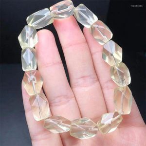 Link armbanden natuurlijke vrijvorm citrine armband kristal voor vrouwen fortuinenergie minerale string amulet sieraden genezing cadeau 1 stks