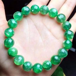 Link Bracelets Natural Green Abuela de cuarzo REIKI CUALIZACIÓN FENGSHUI Fashion For Women Man Jewelry Holiday Gift 7/11 mm