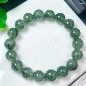 Schakelarmbanden Natuurlijke Groene Kwarts Rutielarmband Mode Genezing Gepersonaliseerd Voor Mannen Vrouwen Edelsteen Sieraden Liefhebbers Cadeau 1pcs 8/10mm