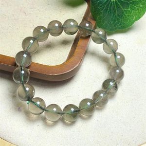 Link armbanden Natuurlijke groene rutilated kwarts Bracelet Women Fashion Healing Crystal Round kralen Liefhebbers Strand Jewelry 7/9/10mm