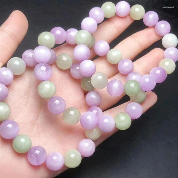 Bracelets à maillons en Kunzite naturelle, pierre précieuse de guérison en cristal pour femmes, cadeau d'anniversaire Fengshui, cadeau d'amoureux, 1 pièce, 11.5MM