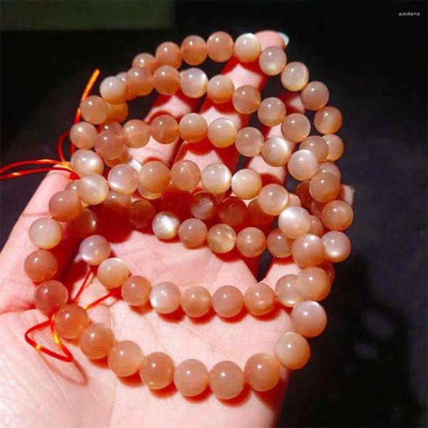 Bracelets à maillons en pierre de lune naturelle, cristal Reiki, pierre de guérison, bijoux à la mode, cadeau pour femmes, 1 pièce, 8/10MM