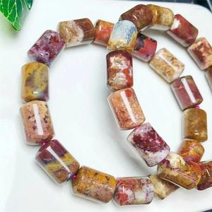 Bracelets de liaison Bracelet de seau de jasper Ocean Natural Bracelet Fashion Gemstone Crystal Jewelry Femmes Guérison Bohême Cadeau de vacances 10x16mm