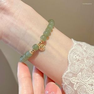 Link Armbanden Natuurlijke paarse kleur Hetiaanse jade kralen armbandbanden voor vrouwen kralen streng sieraden bruiloft cadeau