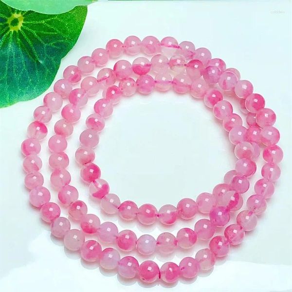 Lien Bracelets Pluie Naturelle De Fleur De Cerisier Triple Cercle Bracelet Femmes Guérison Pierres Précieuses Cristal Strand Bracelets Amoureux Bijoux Cadeau