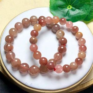 Bracelets à maillons à Quartz pour femmes, cheveux rouges naturels, beau cristal coloré, énergie de guérison, bijoux à la mode, 1 pièces 8/10MM