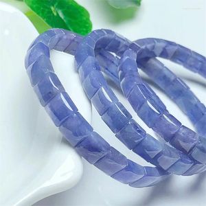 Link Armbanden Natuurlijke Tanzanite Bangle Crystal Healing Stone Stretch Polychrome Edelsteen Voor Vrouwen Verjaardagscadeau Minnaar Cadeau 1pcs 6MM