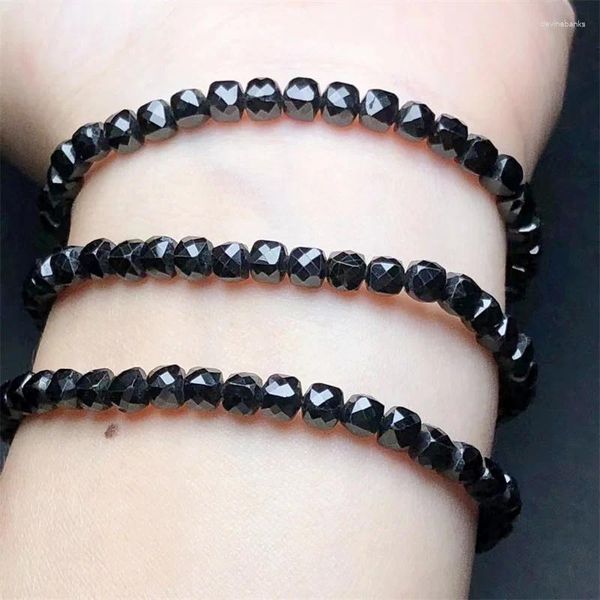 Lien Bracelets Naturel Tourmaline Cube Bracelet Mode Pierres Précieuses Cristal Bijoux Bracelet Pour Les Femmes Guérison Bohême Cadeau De Vacances 1 pcs