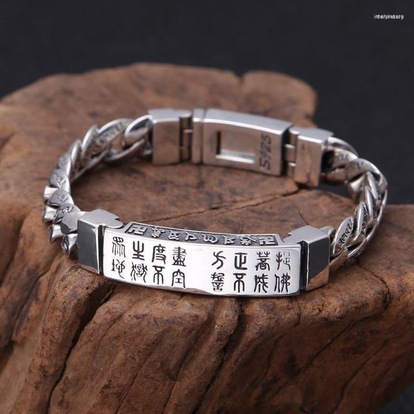 Lien Bracelets Design Original Chines Style 925 Sterling Silver Men Handmade Sell Vitage Riligious Jewelry