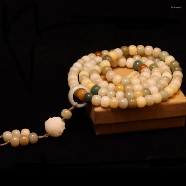 Bracelets de liaison écologie originale duobao bodhi Old Barrel Beads108neck Lonyard 108macaron Candy Seed