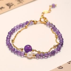 Bracelets de liaison Bracelet de perle en cristal coréen d'origine pour les femmes