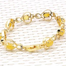 Link armbanden ovale vorm gele jades armband hartlegering kristal chalcedony natuursteen vrouwen meisjes sieraden hand ornament