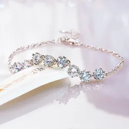 Bracelets à maillons Test passé 8 diamants Moissanite Bracelet de mariage pour homme S925 en argent sterling plaqué platine cadeau de fiançailles bijoux fins