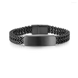 Link Armbanden Gepersonaliseerde geëlektroplateerde Titanium Steel Accessories Street Fashion Men's Stainless Magnet Buckle Bracelet