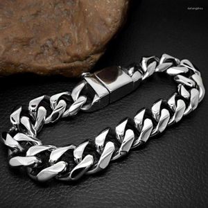 Link armbanden gepolijst 316L roestvrijstalen ketting man armband klassieke mannelijke sieraden gietproces heren handbands armband