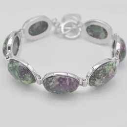 Bracelets de liaison verte rouge zoisite en pierre Bracelet bracelet bracelet 8 pouces bijoux pour femme cadeau g060