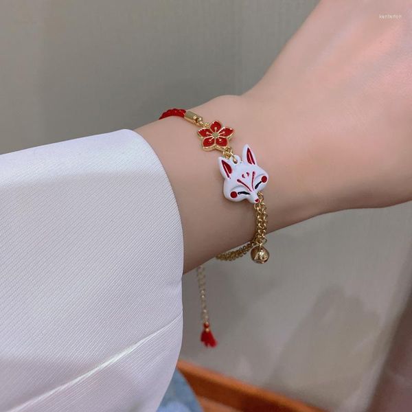 Lien Bracelets Chaîne Rouge Bracelet Mode Fleur Dessin Animé Animal Cloche Chanceux Cadeaux Pour Famille Amoureux Traditionnel Chinois Bijoux