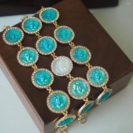 Bracelets de liaison Bracelet exquis haut de gamme Blue Retro Fairy Relief Blue