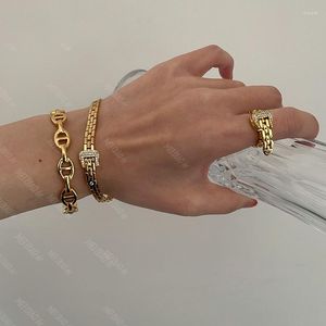 Link Armbanden Strass Riem Gesp Horlogeband Armband Voor Vrouwen Minimalistisch Eenvoudig Cool Unieke Ongebruikelijke Sieraden