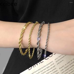 Bracelets à maillons vendant des bijoux 3.0 chaîne torsadée style de mode bracelet plaqué or 18 carats accessoires pour hommes et femmes Mexique