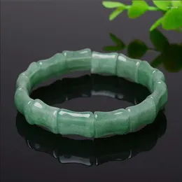 Bracelets à maillons-vente de bracelets à main en bambou naturel Jade-blanc-vert Bracelet à la mode pour hommes et femmes de haute qualité