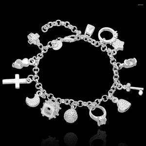 Link armbanden zilveren armband / enkelband keten dames statement cadeau meisje dames