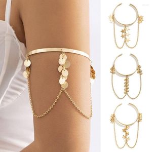 Link Armbanden Zilver Goud Voor Vrouwen Meisjes Verstelbare Mode-sieraden Arm Armband Bovenste Manchet Minimalistische Bangle Tassel Armband
