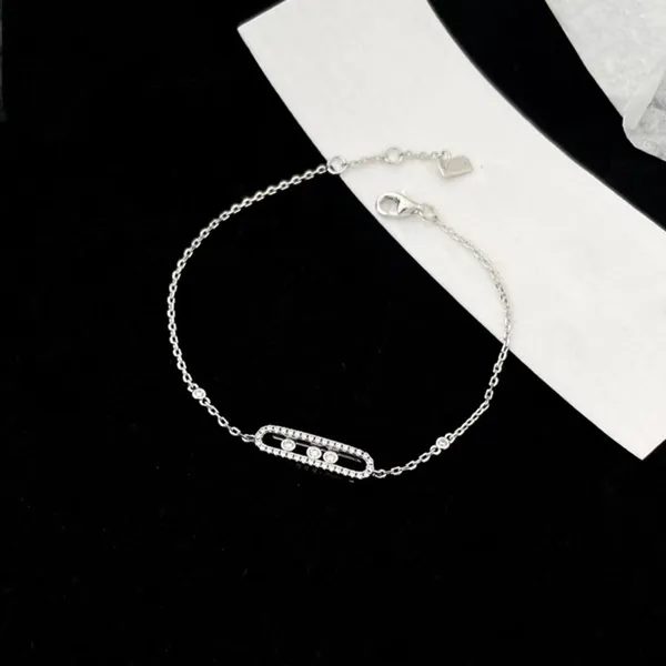 Bracelets à maillons simples et brillants en zircone cubique pour femmes, bijoux créatifs, chaîne géométrique en acier inoxydable